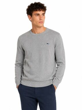 Vineyard Vines Gray Cotton Knit Crewneck Sweater Men’s M Preppy Coastal